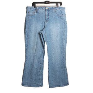 LA Blues Bootcut Jeans Women’s 18W Short Light Wash Mid Rise Y2K Stretch Denim